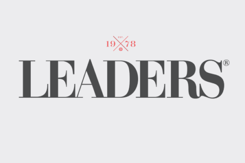Graphic logo: LEADERS Magazine