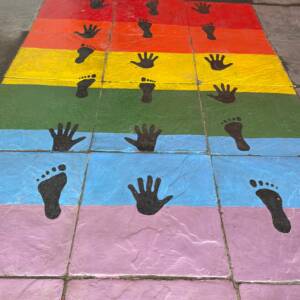 PAB_rainbow walkway w hand and footprints
